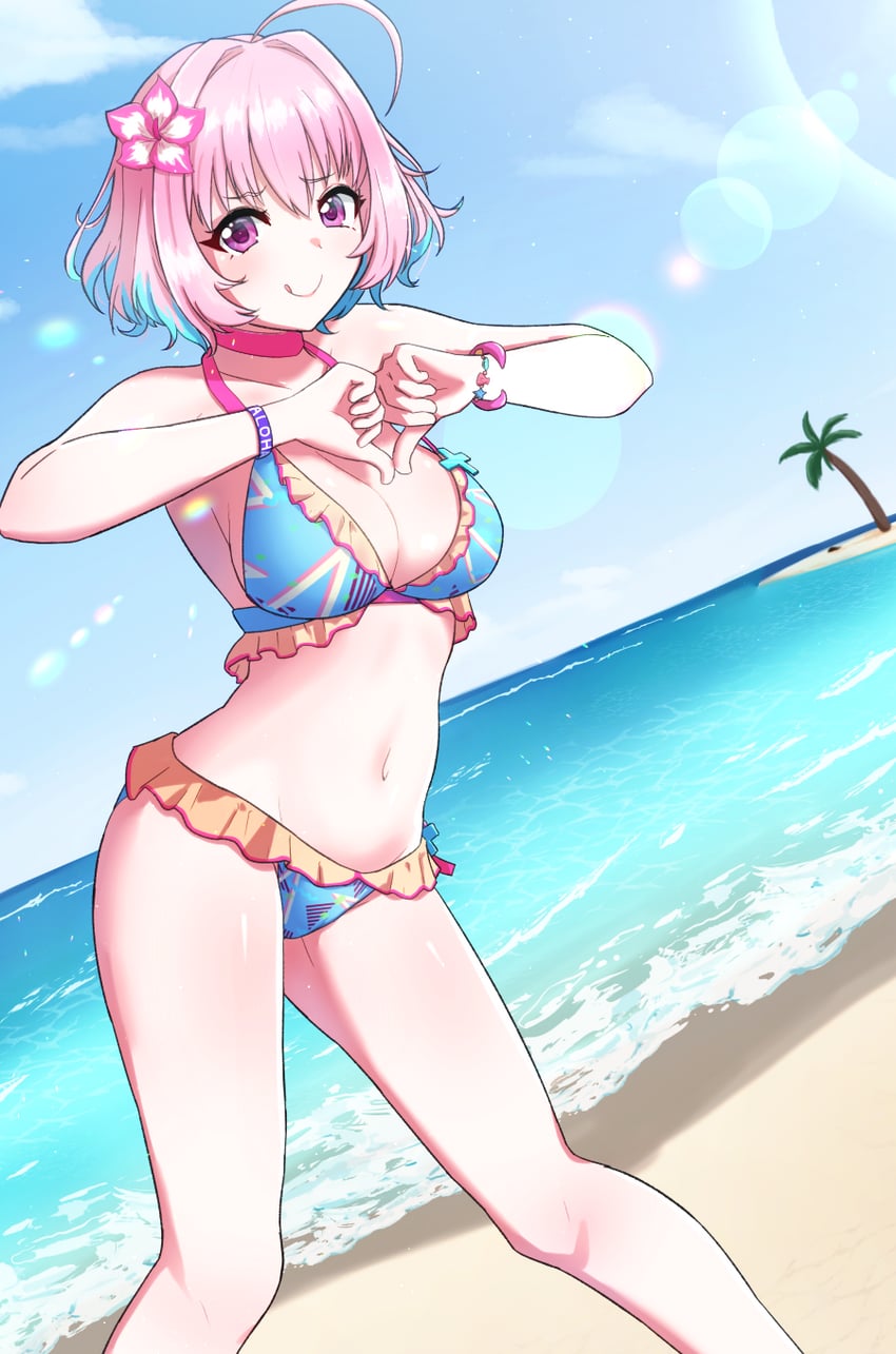 yumemi riamu (idolmaster and 2 more) drawn by kamidan