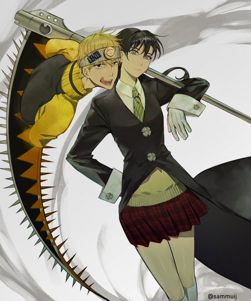 denji, mitaka asa, maka albarn, and soul evans (chainsaw man and 1 more) drawn by sammuij