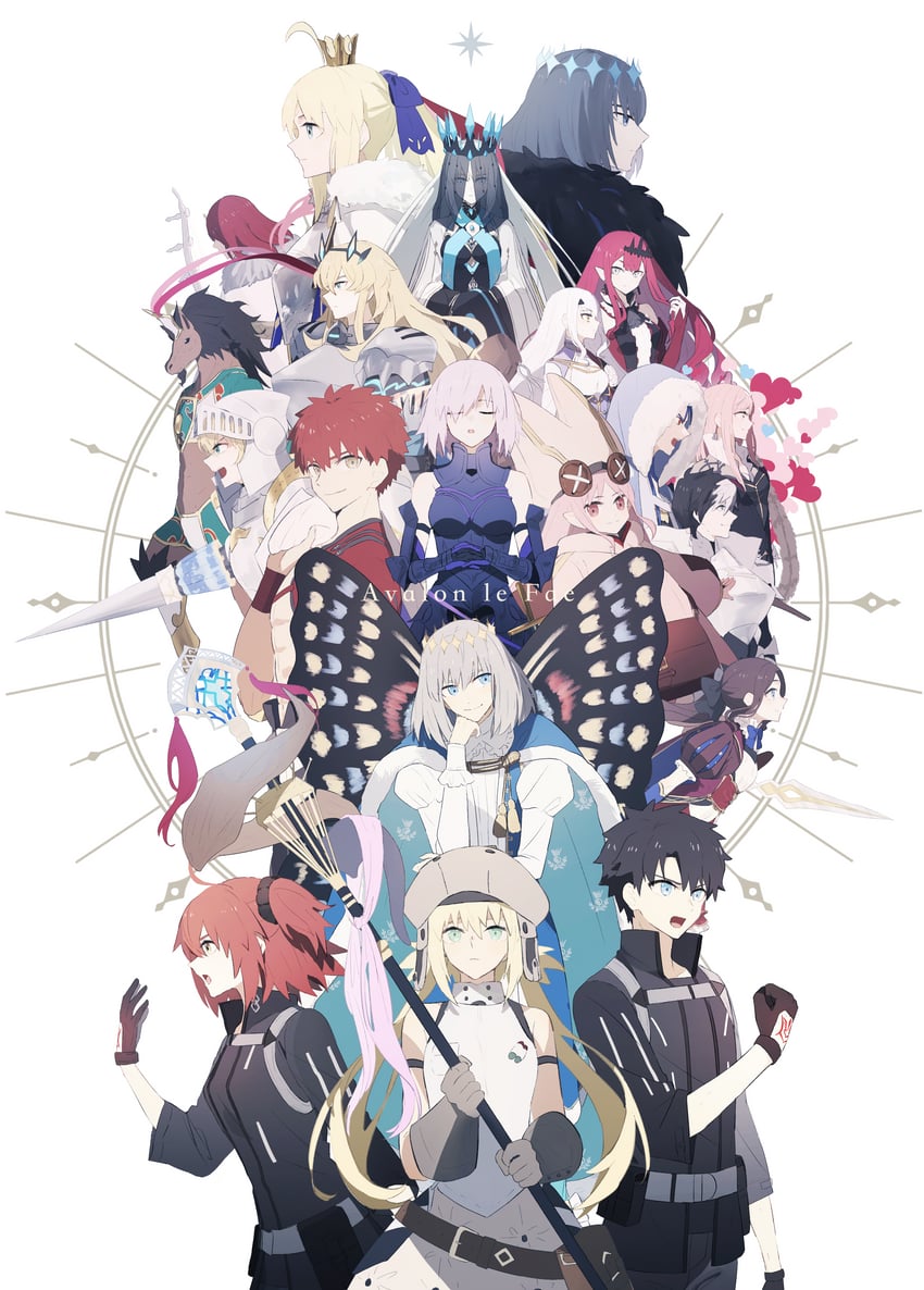artoria pendragon, mash kyrielight, fujimaru ritsuka, emiya shirou, baobhan sith, and 15 more (fate and 1 more) drawn by ninjin_(ne_f_g_o)