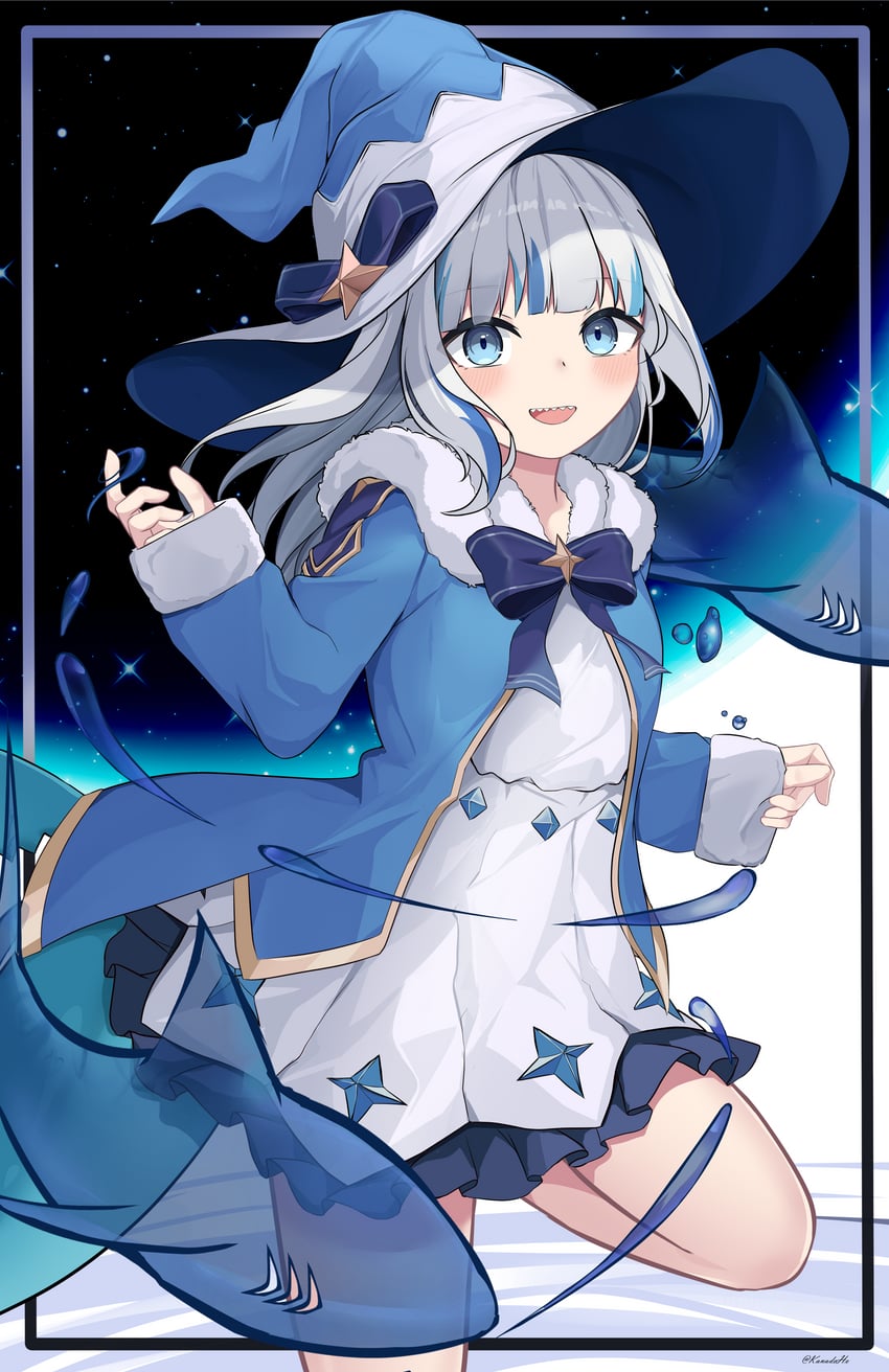 gawr gura (hololive and 2 more) drawn by kanadeho