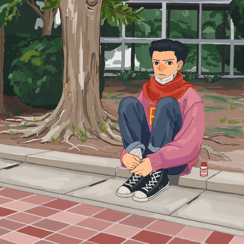 phoenix wright (ace attorney and 1 more) drawn by 23011620x