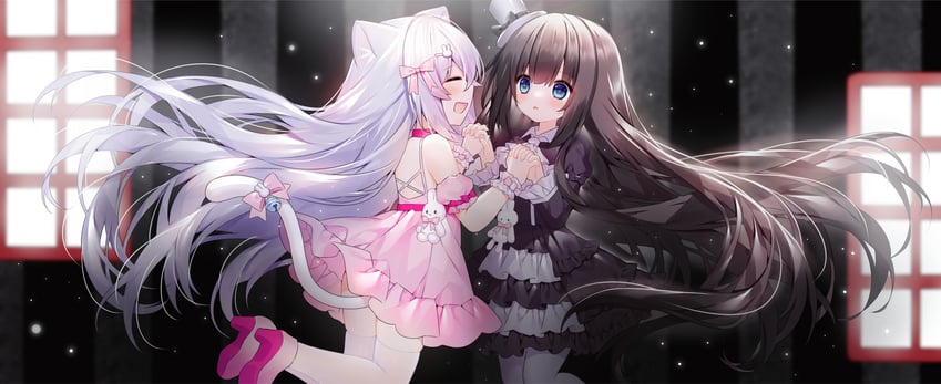 nyaruru and yuri (nyaruru fishy fight and 1 more) drawn by guo_jiang_mullay