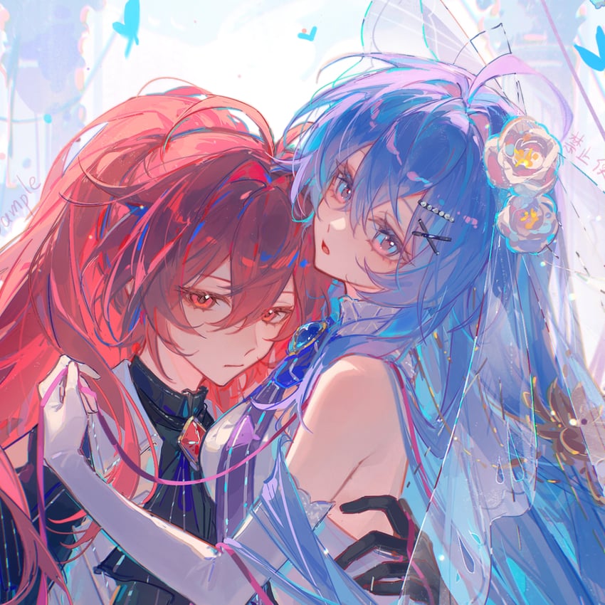 diluc (original and 1 more) drawn by laobaijintian_buhuahua