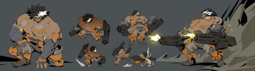 mauga (overwatch and 1 more) drawn by qiu_fang
