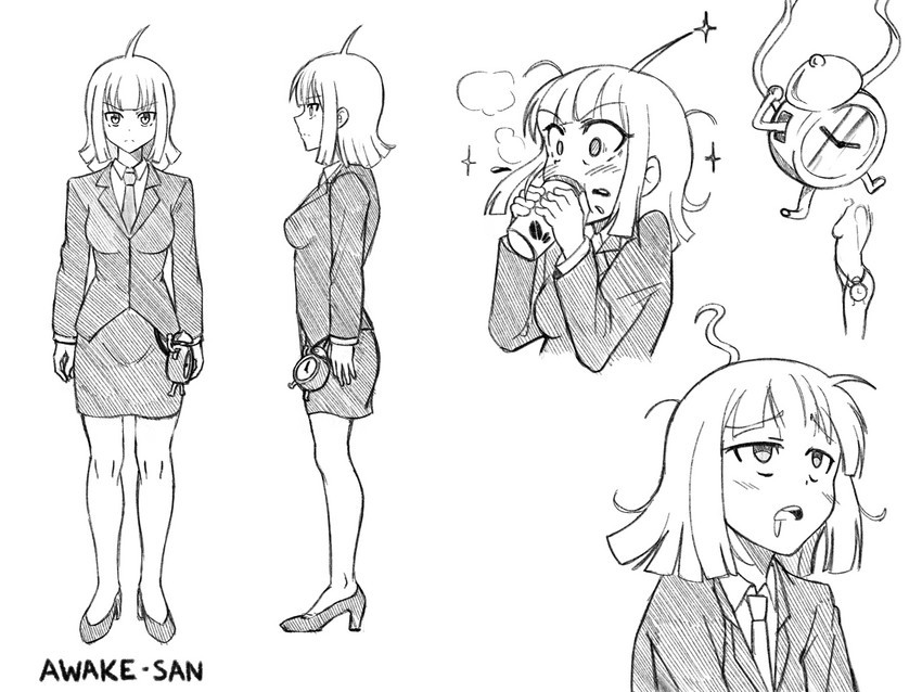 awake-san (original and 1 more) drawn by myuk