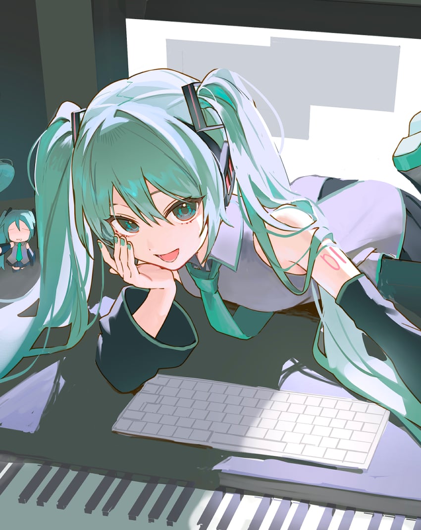hatsune miku and hachune miku (vocaloid) drawn by kitada_mo