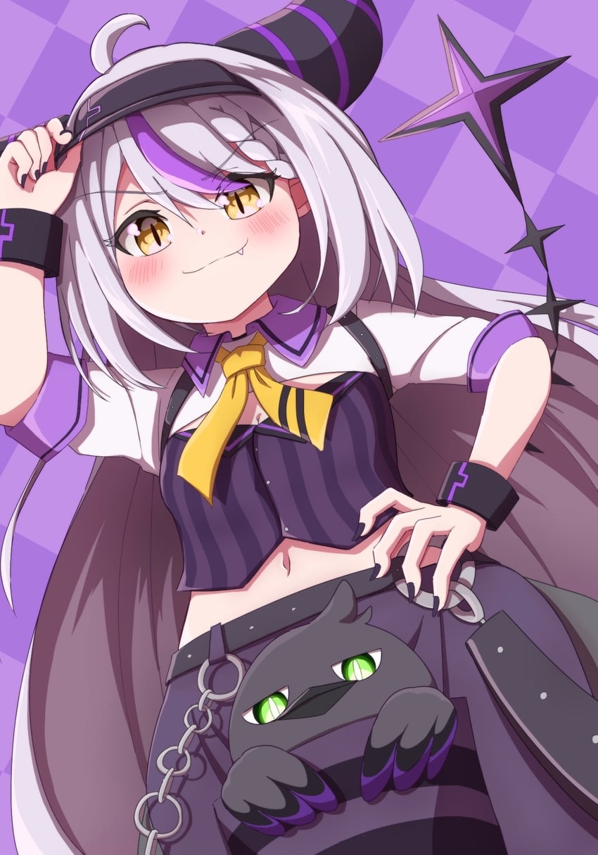 la+ darknesss and crow (hololive) drawn by moromoro_(mromro1129)