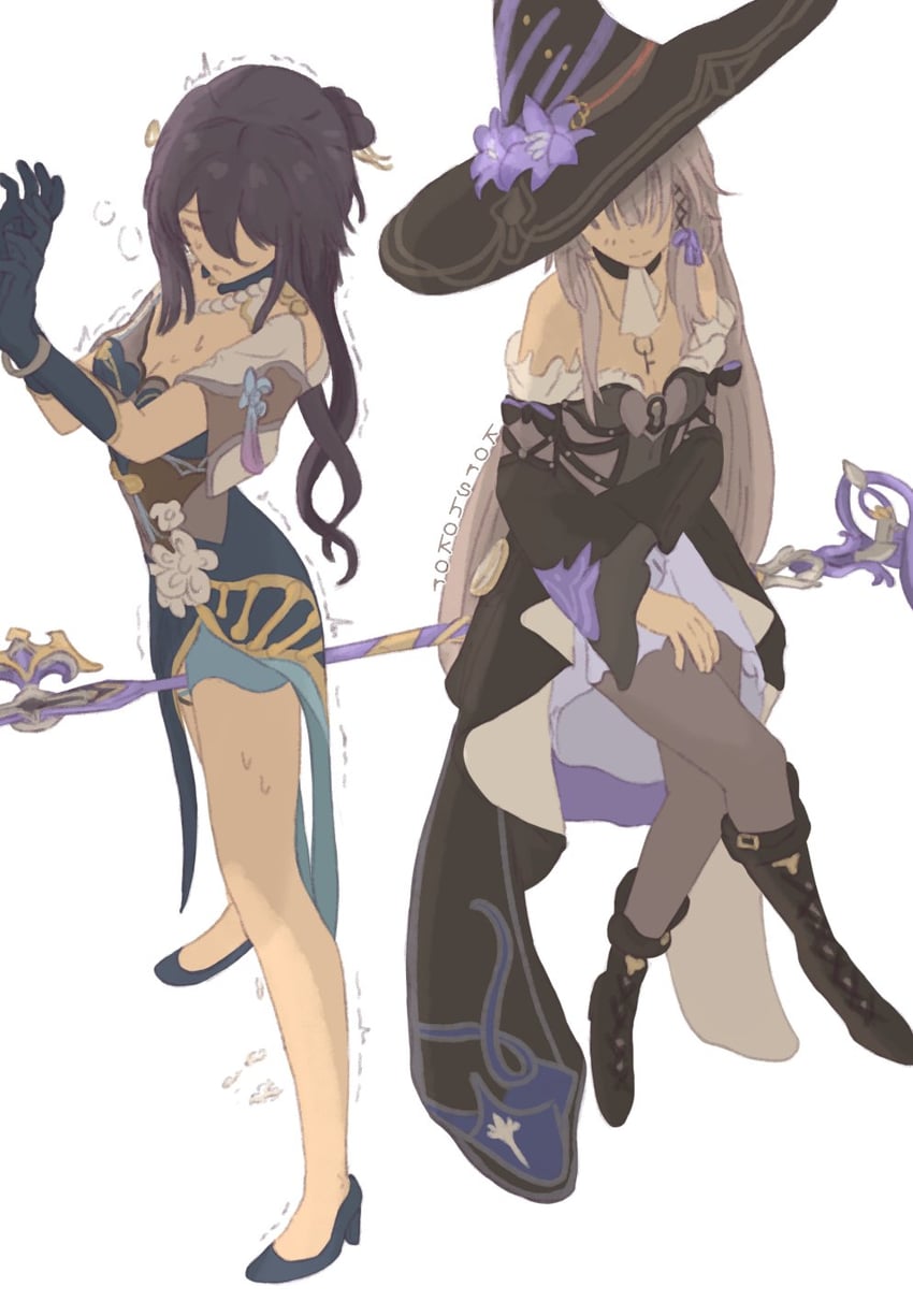 herta, the herta, and ruan mei (honkai and 1 more) drawn by korshokor