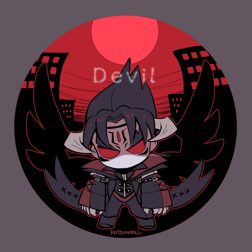 kazama jin and devil jin (tekken) drawn by kotorai