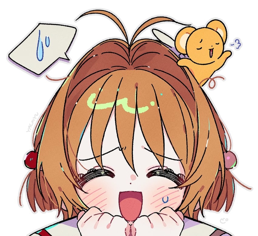 kinomoto sakura and kero (cardcaptor sakura) drawn by yalmyu