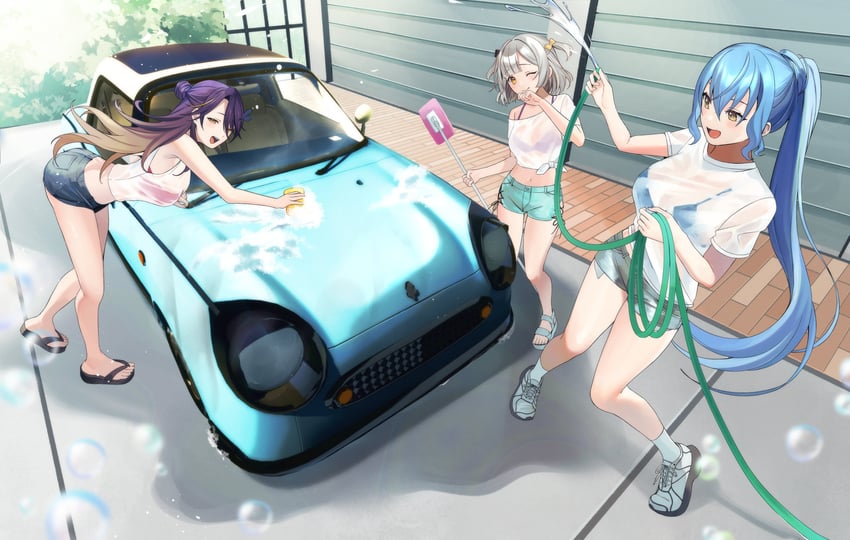 lua asuka, shee icho, and namiji freesia (production kawaii) drawn by shima_koume