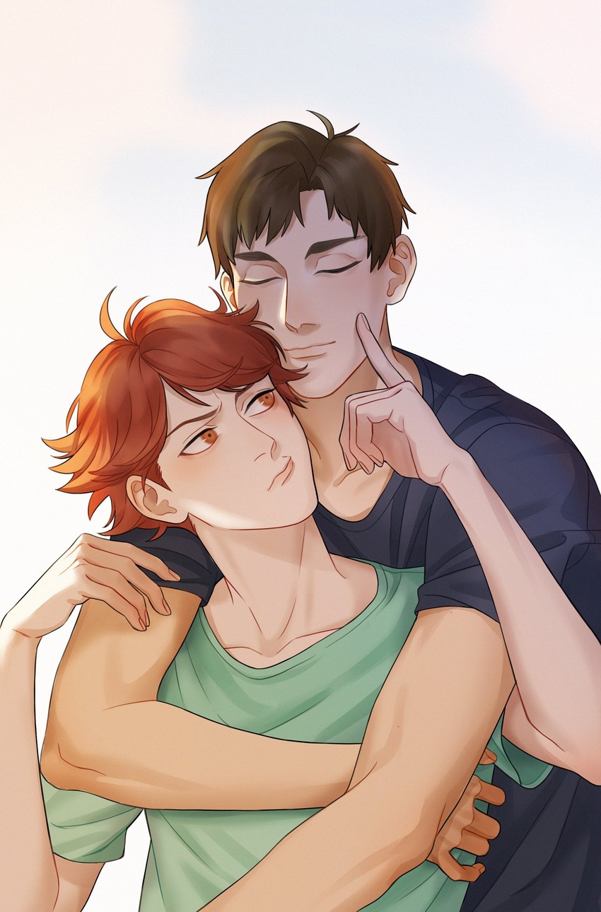 oikawa tooru and ushijima wakatoshi (haikyuu!!) drawn by natalia_baldina