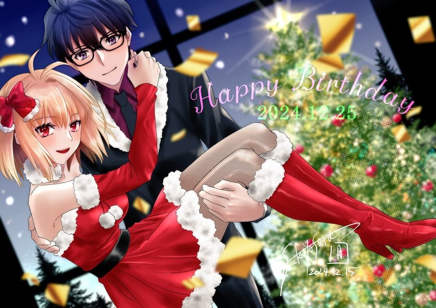 arcueid brunestud and tohno shiki (tsukihime) drawn by sorano_tsukiyo