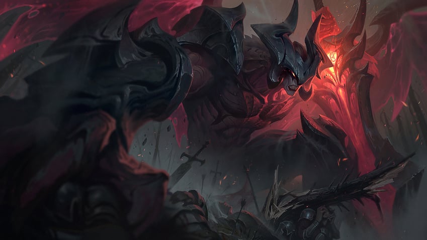 aatrox (league of legends) drawn by victor_maury