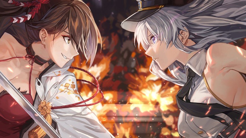enterprise and zuikaku (azur lane) drawn by rff_(3_percent)
