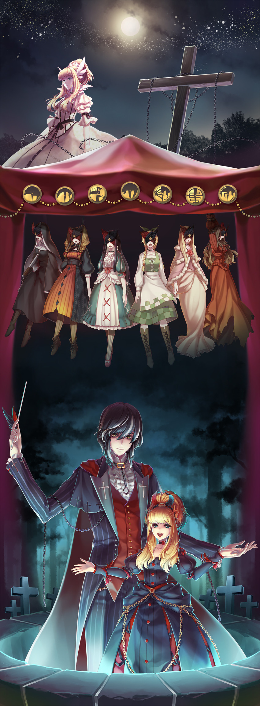 elisabeth von wettin, elyse, marchen von friedhof, schneewittchen, dornroeschen, and 4 more (sound horizon and 1 more) drawn by yeruen