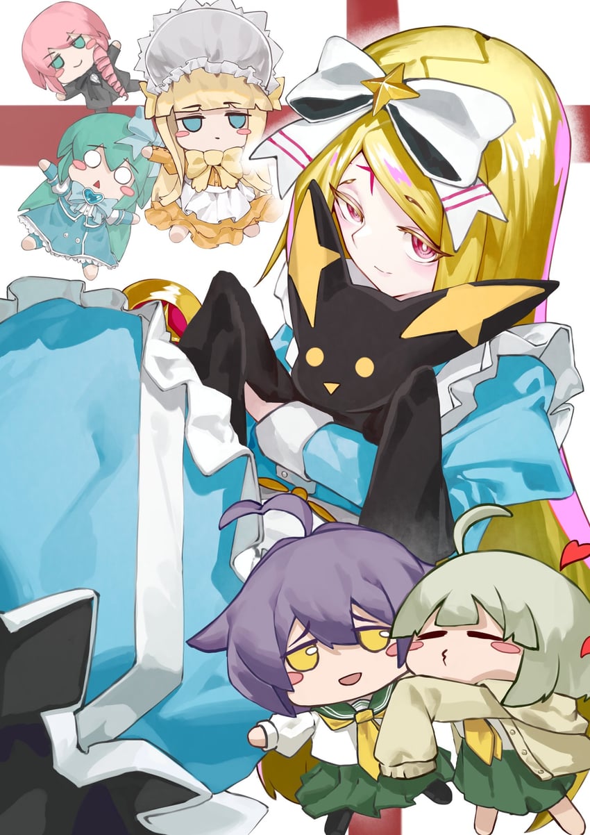 hiiragi utena, araga kiwi, minakami sayo, magia azure, morino korisu, and 6 more (mahou shoujo ni akogarete) drawn by zhngwi931872387