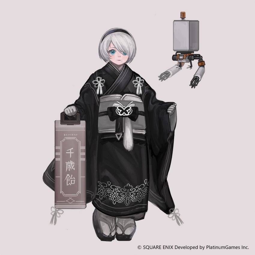 2b and pod (nier and 1 more) drawn by ishimaru_mai