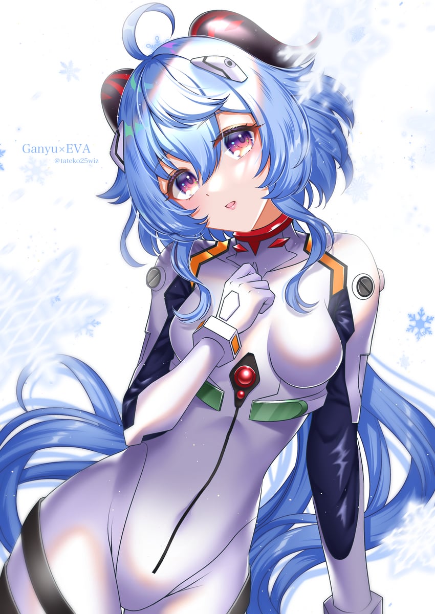 ganyu (genshin impact and 1 more) drawn by tateko25wiz