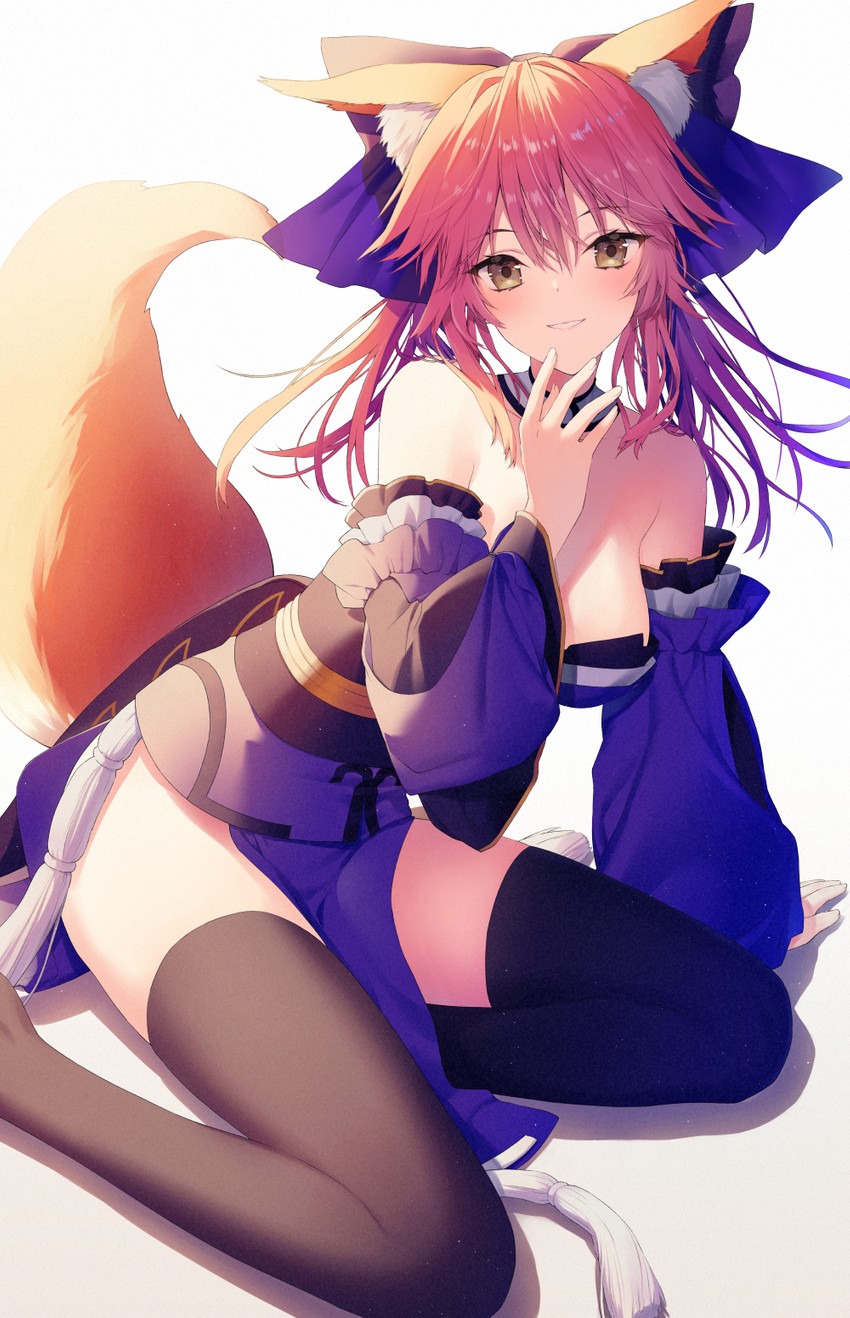 tamamo and tamamo no mae (fate and 2 more) drawn by kuro_futoshi