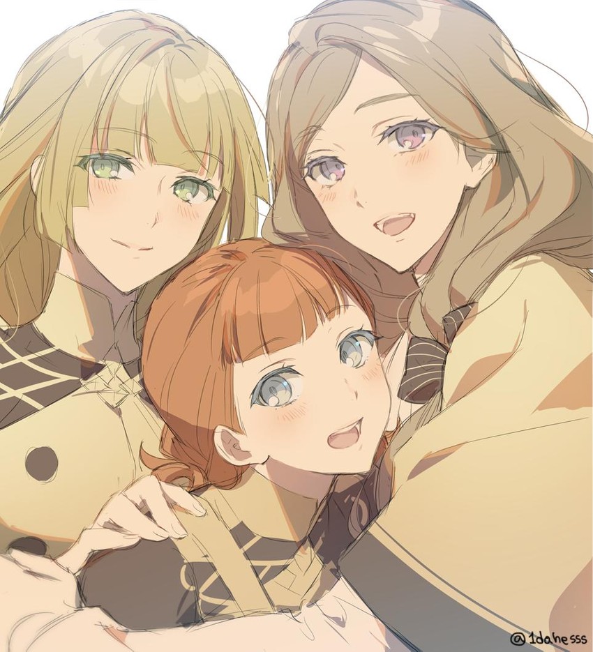 ingrid brandl galatea, mercedes von martritz, and annette fantine dominic (fire emblem and 1 more) drawn by 1dahesss
