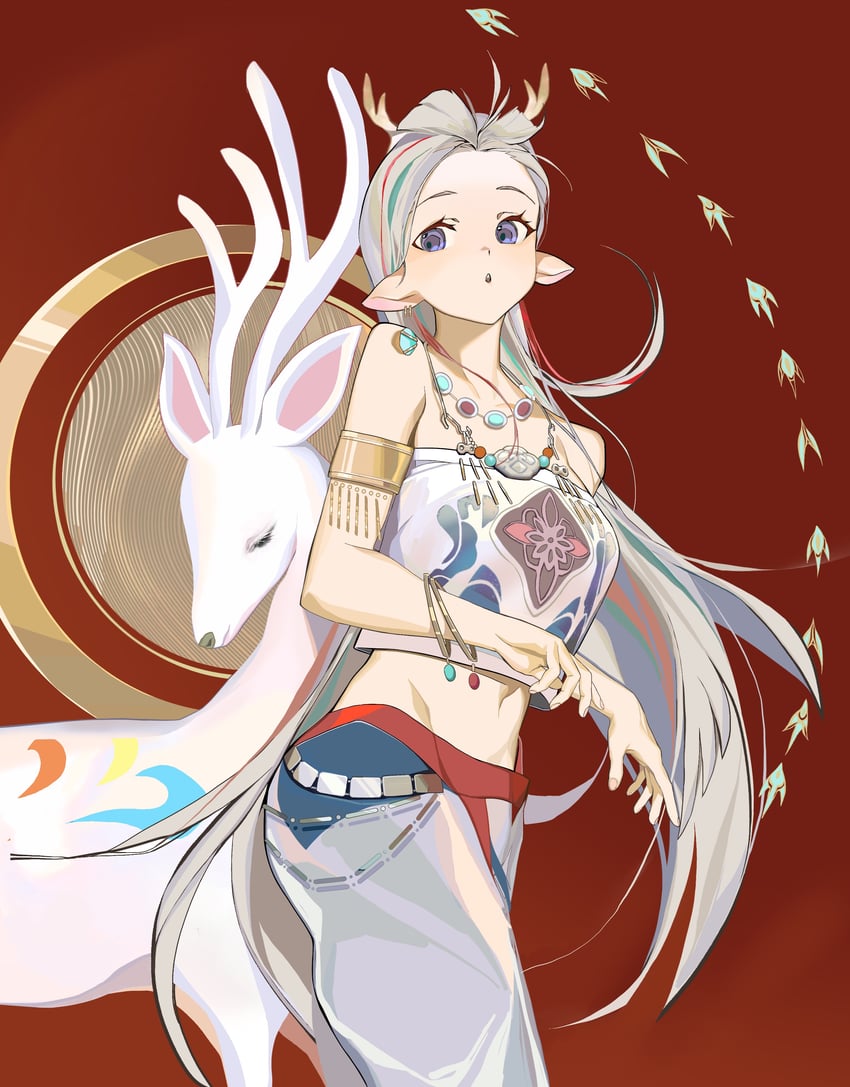 nine-colored deer (arknights and 1 more) drawn by ken_(kensaen)