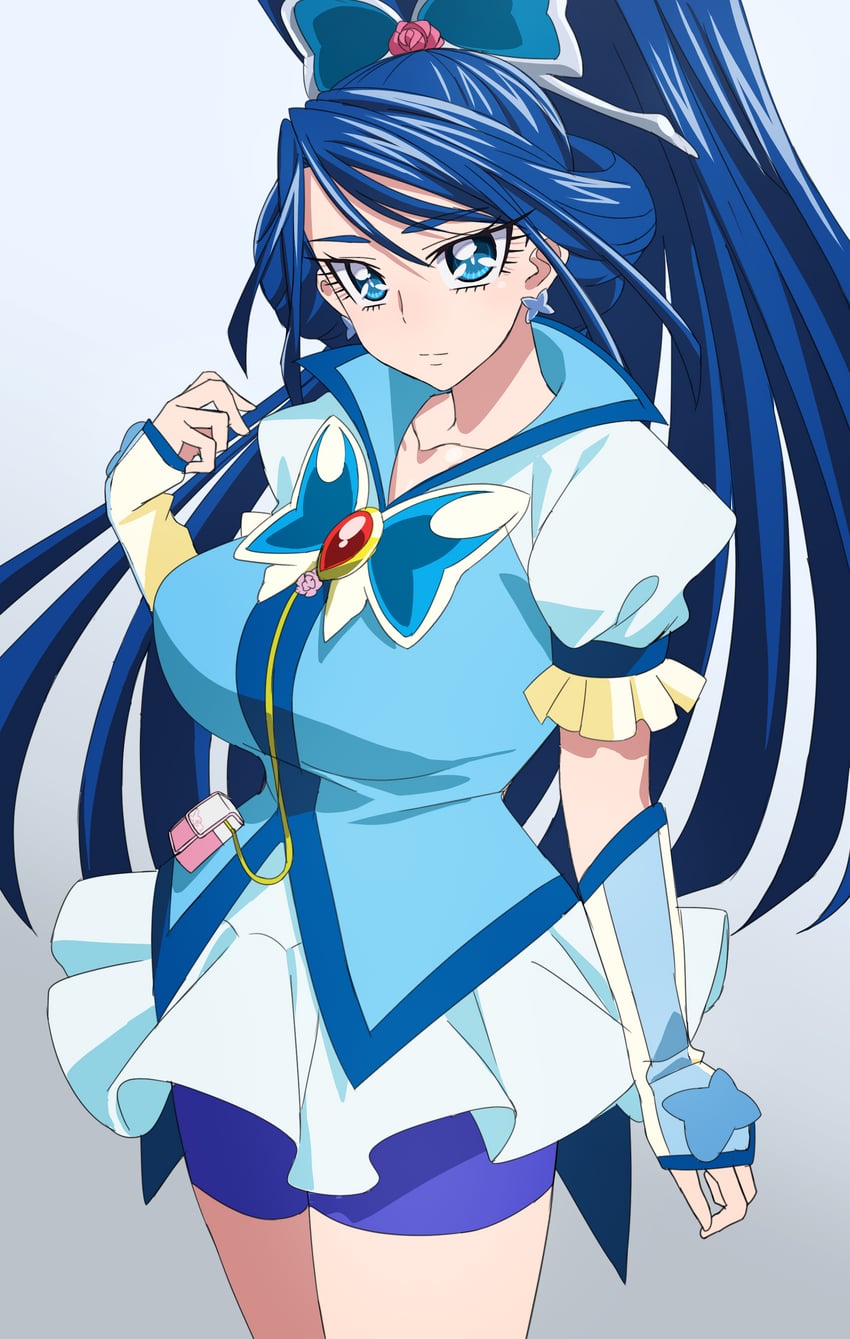 minazuki karen and cure aqua (precure and 2 more) drawn by oimanji