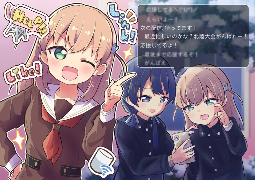 hinoshita kaho and murano sayaka (love live! and 1 more) drawn by massigura