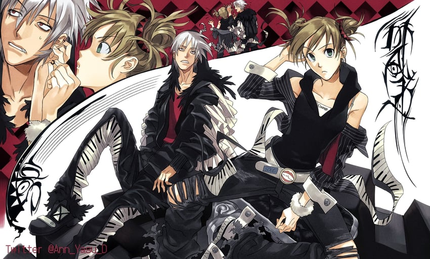 maka albarn and soul evans (soul eater) drawn by ann_yasu_d