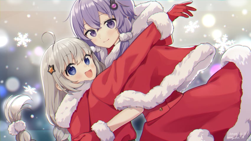 yuzuki yukari and kizuna akari (vocaloid and 1 more) drawn by binchou_maguro