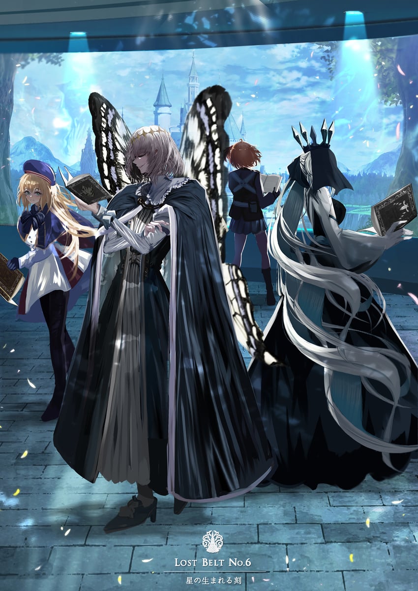 artoria pendragon, fujimaru ritsuka, morgan le fay, artoria caster, and oberon (fate and 1 more) drawn by antinese