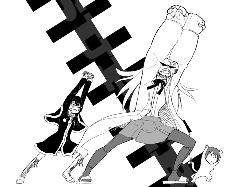 franky, madaraki fran, madaraki veronica, and okita (one piece and 1 more) drawn by konjoe