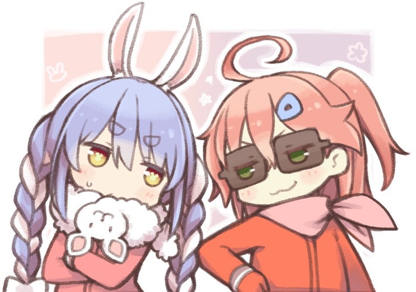 usada pekora, sakura miko, and don-chan (hololive) drawn by kuro_(kuroneko_no_kanzume)