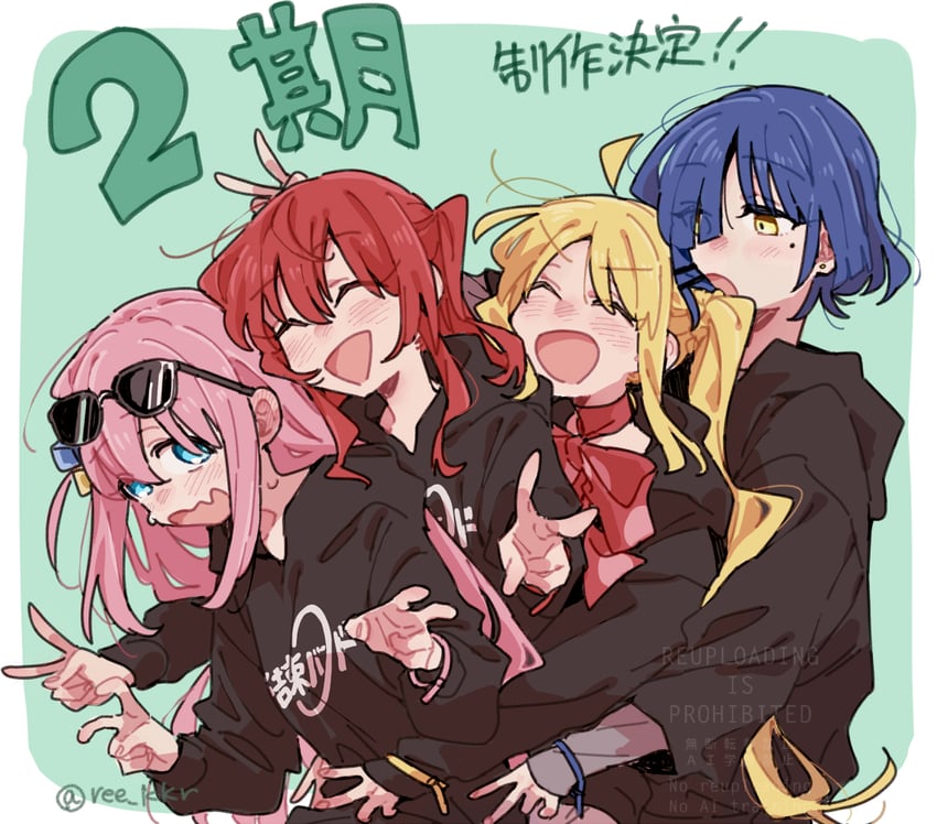 gotoh hitori, kita ikuyo, ijichi nijika, and yamada ryo (bocchi the rock!) drawn by ree_(re-19)
