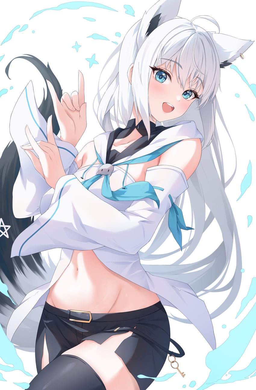 shirakami fubuki (hololive) drawn by iroha_(unyun)
