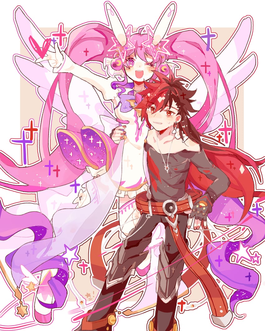 aisha landar, elsword, metamorphy, and immortal (elsword) drawn by lyukinree