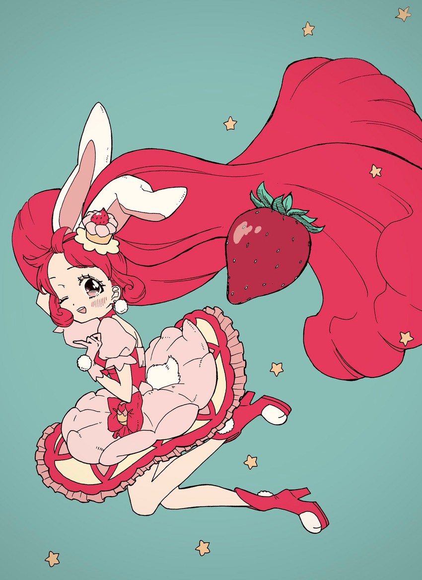 usami ichika and cure whip (precure and 1 more) drawn by aji_fry