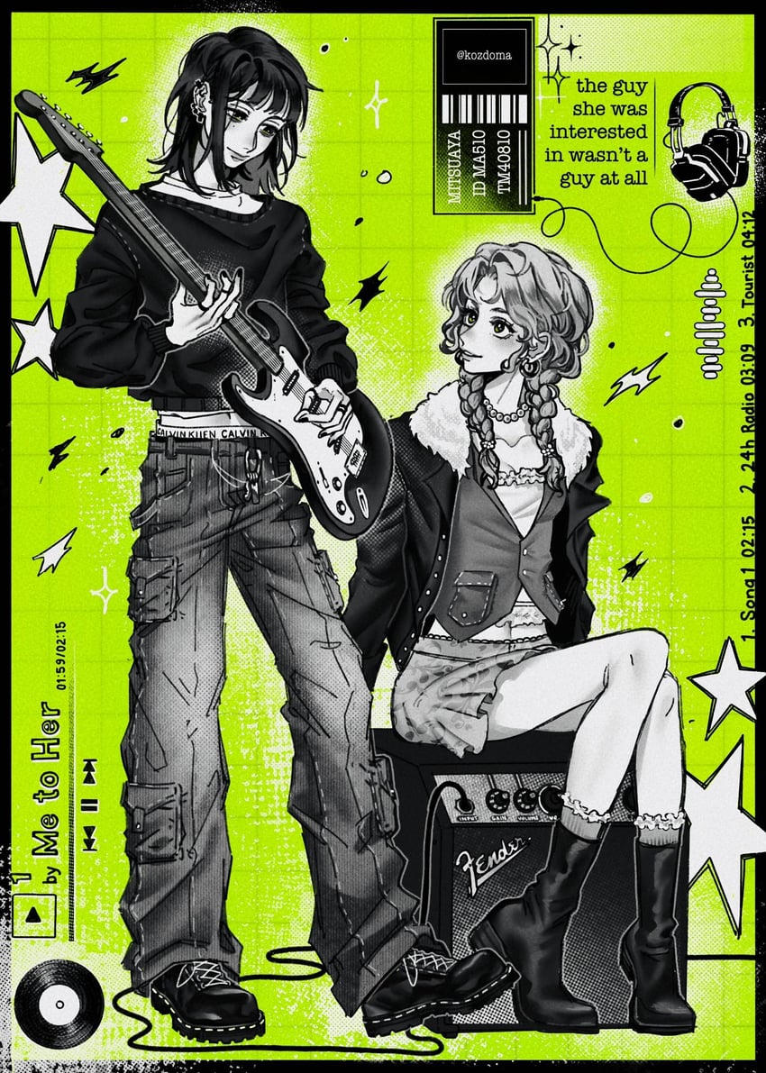 koga mitsuki and oosawa aya (kininatteru hito ga otoko ja nakatta and 1 more) drawn by kozdoma