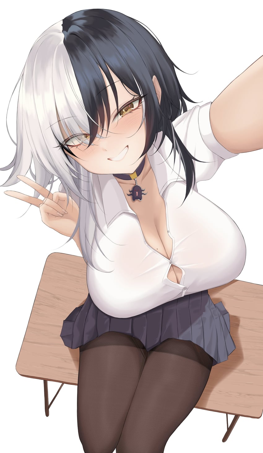 shiori novella and yorick (hololive and 1 more) drawn by leon_decarabia