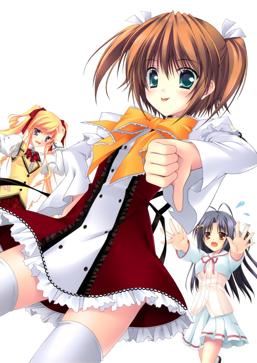 hakuouin ayaka, onisaki yukari, and itsukushima eri (princess party) drawn by takano_yuki_(allegro_mistic) and tateha_(marvelous_grace)