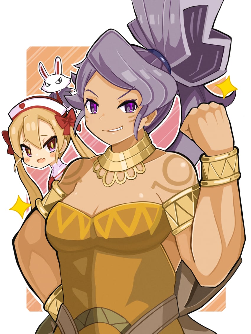 lord bunnikins, lavily lalula la, and purple peel (majo to hyakkihei) drawn by suaman