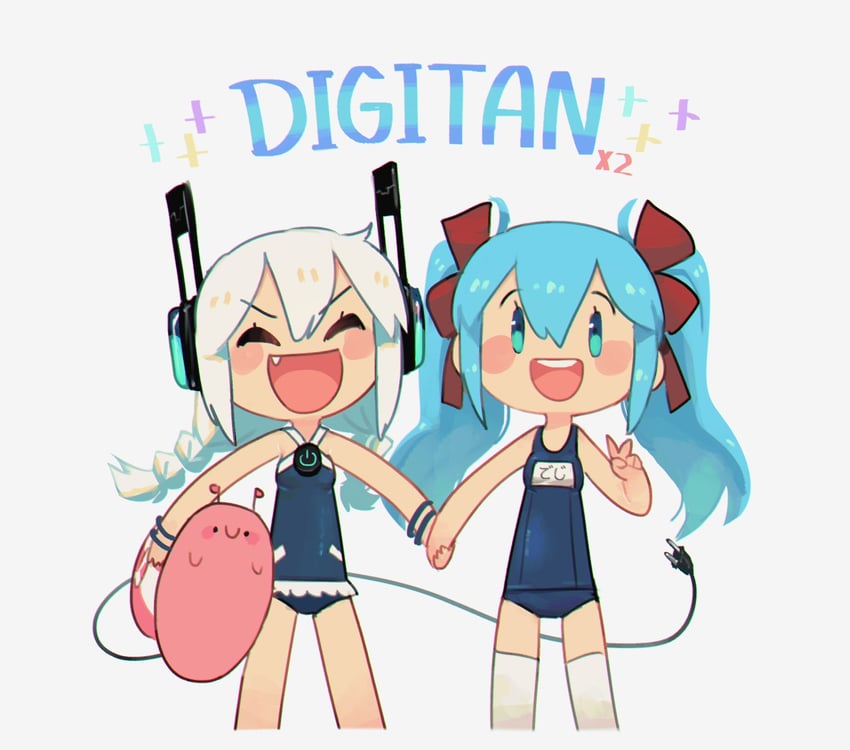 digitan and candy snail (original) drawn by porforever