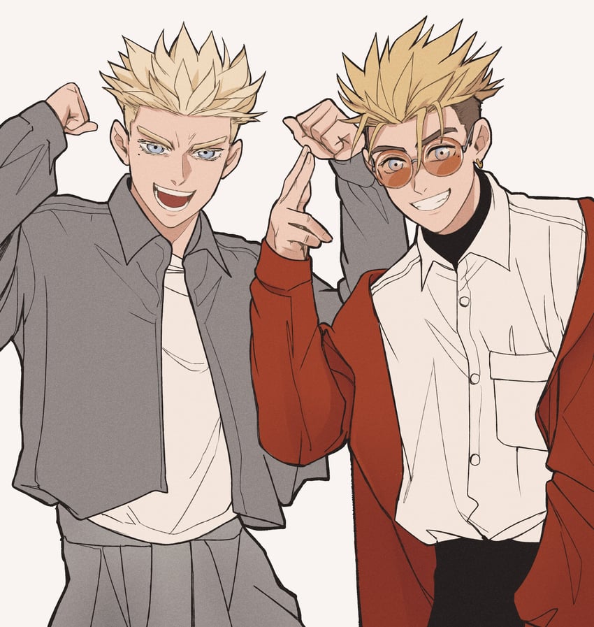 vash the stampede and millions knives (trigun and 1 more) drawn by florbetriz