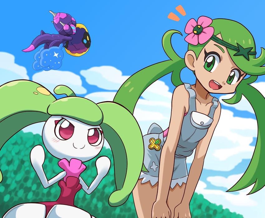 mallow, cosmog, steenee, and poipole (pokemon and 1 more) drawn by takamame