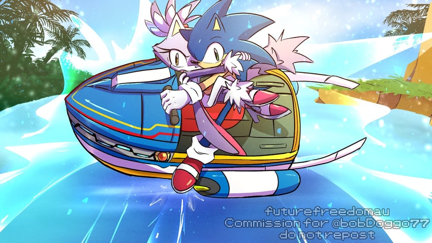 sonic the hedgehog and blaze the cat (sonic and 2 more) drawn by nanadoesart