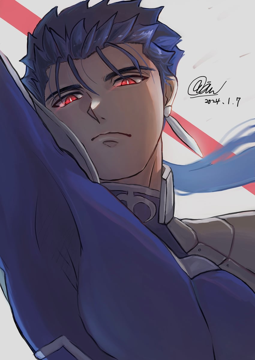 cu chulainn (fate and 1 more) drawn by princess666