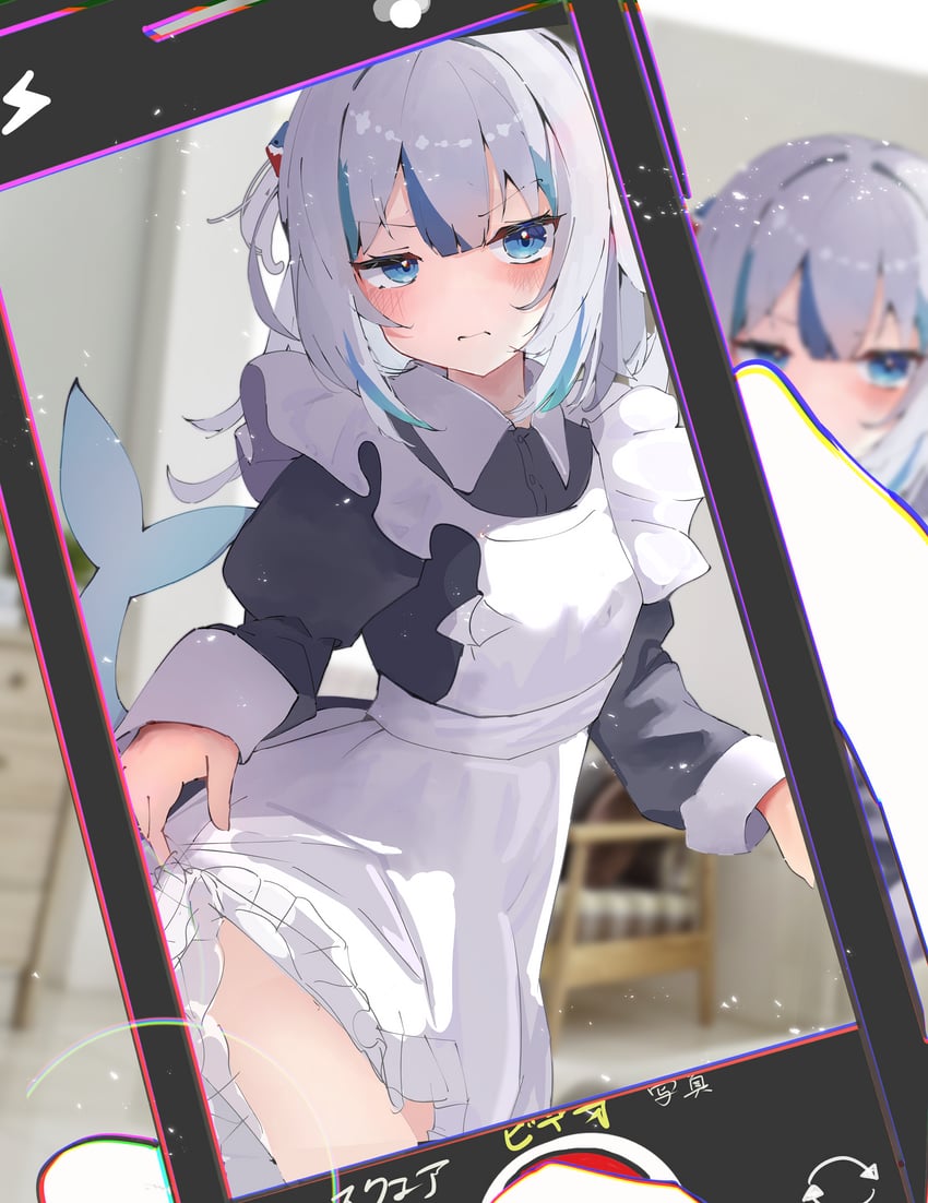 gawr gura (hololive and 1 more) drawn by mecha_neruko