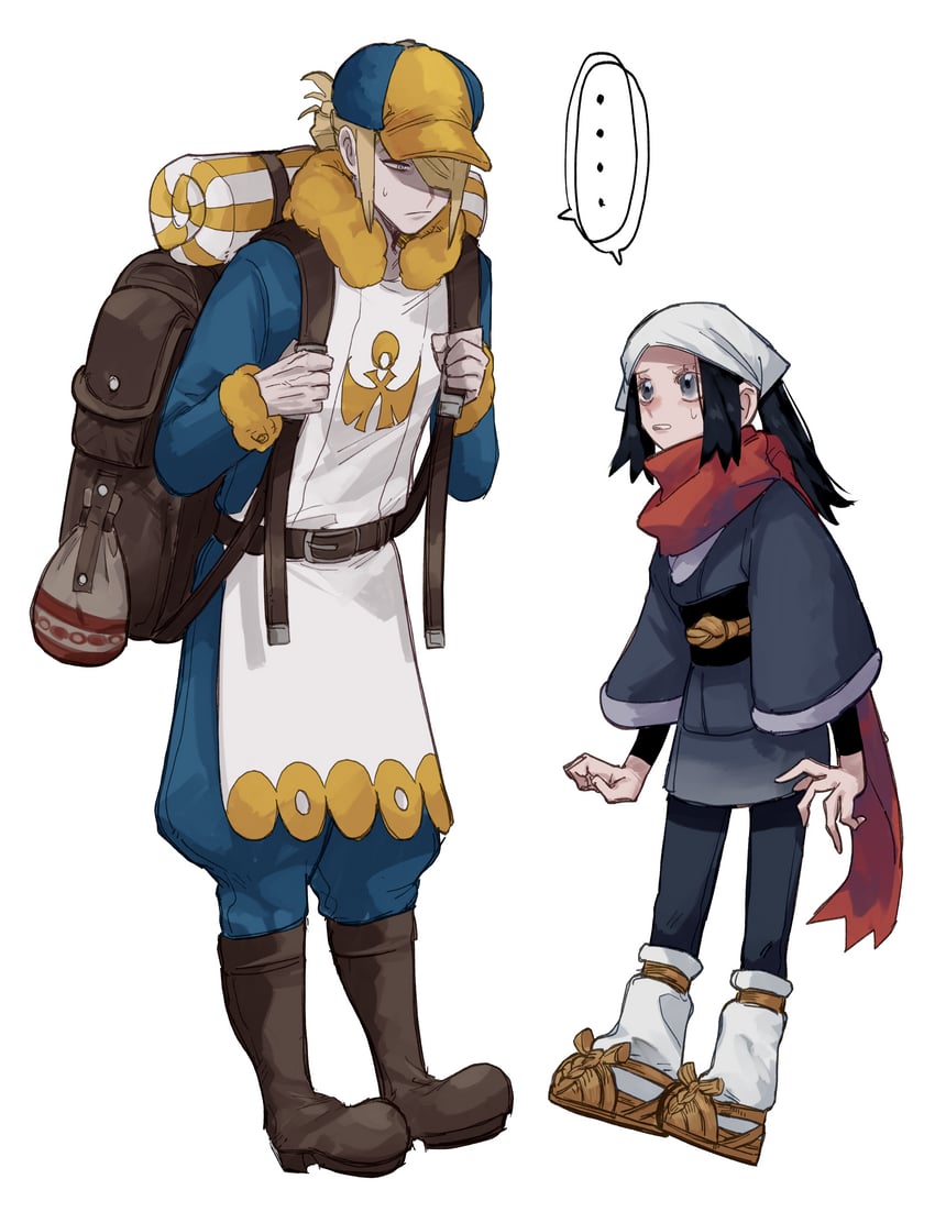 akari and volo (pokemon and 1 more) drawn by mashiro_ddsk