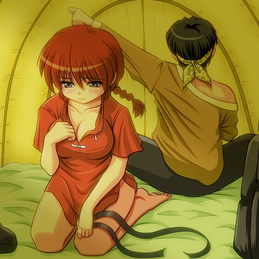 ranma-chan and hibiki ryouga (ranma 1/2) drawn by shimeta_hiromitsu