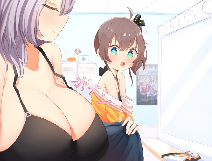 shirogane noel, natsuiro matsuri, and subaru duck (hololive) drawn by xooku